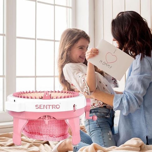 LOJAX 48 Needle Knitting Machines, Knitting Loom Machine with Row Counter, Efficiently DIY Knitting Board Rotating Machines, Portable Scarf Hat Socks Gloves Toys for Adults and Kids in Kuwait