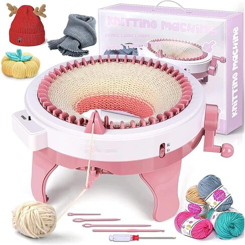 Knitting Machines Children's Knitting Machine, 40 Needles Loom with Row Counter, Smart Weaving Round, Board Rotating Double Knit Kit for Adults and Kids 40 Needle Knitting Machine(Without Counter) in Saudi Arabia