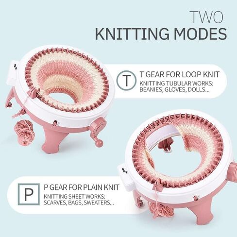 Knitting Machines Children's Knitting Machine, 40 Needles Loom with Row Counter, Smart Weaving Round, Board Rotating Double Knit Kit for Adults and Kids 40 Needle Knitting Machine(Without Counter) in Saudi Arabia