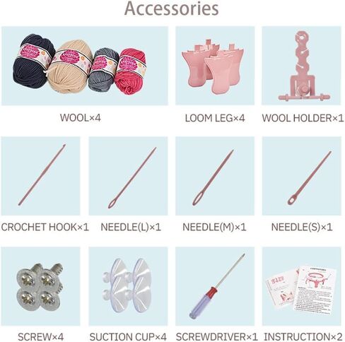 Knitting Machines Children's Knitting Machine, 40 Needles Loom with Row Counter, Smart Weaving Round, Board Rotating Double Knit Kit for Adults and Kids 40 Needle Knitting Machine(Without Counter) in Saudi Arabia