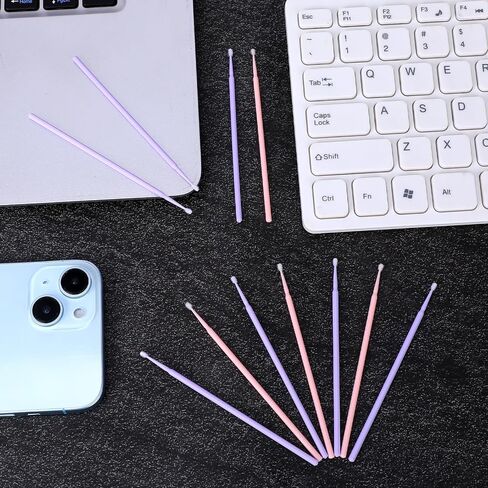200 PCS Sewing Machine Cleaning Brushes Disposable Bendable Pointed Tips Clean Sticks Multi-purpose Long-Handled Cleaning Swabs Tool Kit for Makeup Cleaning Charging Port Sewing Machine Accessories in Kuwait