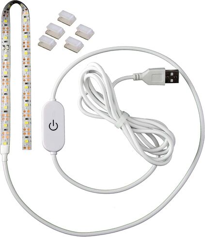 شرائط إضاءة LED متعددة الأغراض للخياطة وخياطة اللحف والحرف اليدوية والمزيد. يشتمل على: شريط إضاءة LED مقاس 12 بوصة، وسلك طاقة مقاس 67 بوصة، وشريط VHB لاصق 3M ومشابك تثبيت in Saudi Arabia