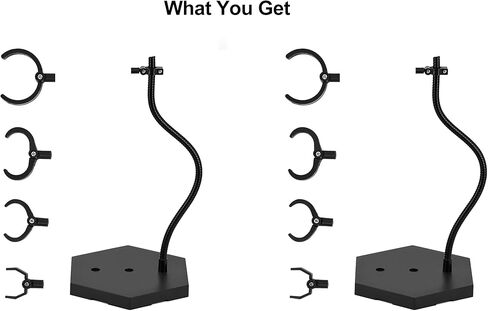يوكوولفن قطعتان من حوامل مجسمات الشخصيات بمقياس 1/6 1/9 1/12، حوامل عرض الدمى متوافقة مع 12 و8 و6 انش HG/RG/SD جاندام، حامل دعم نموذج ستوب موشن اسود مع مفك براغي in Kuwait