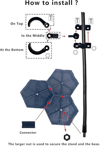 يوكوولفن قطعتان من حوامل مجسمات الشخصيات بمقياس 1/6 1/9 1/12، حوامل عرض الدمى متوافقة مع 12 و8 و6 انش HG/RG/SD جاندام، حامل دعم نموذج ستوب موشن اسود مع مفك براغي in Kuwait