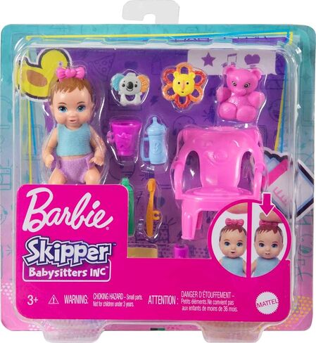 Barbie Skipper Babysitters Inc Small Doll & Accessories Playset with Brunette Doll, Swimming Pool & Water-Themed Pieces in Kuwait
