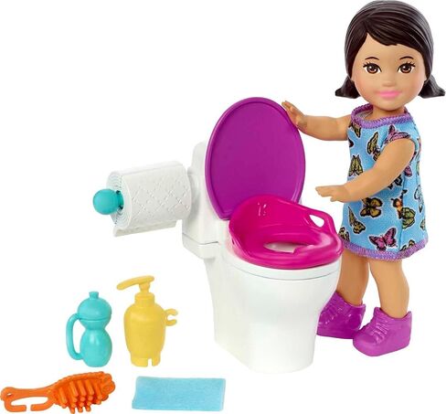 Barbie Skipper Babysitters Inc Small Doll & Accessories Playset with Brunette Doll, Swimming Pool & Water-Themed Pieces in Kuwait