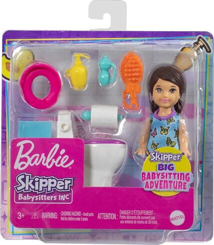Barbie Skipper Babysitters Inc Small Doll & Accessories Playset with Brunette Doll, Swimming Pool & Water-Themed Pieces in Kuwait