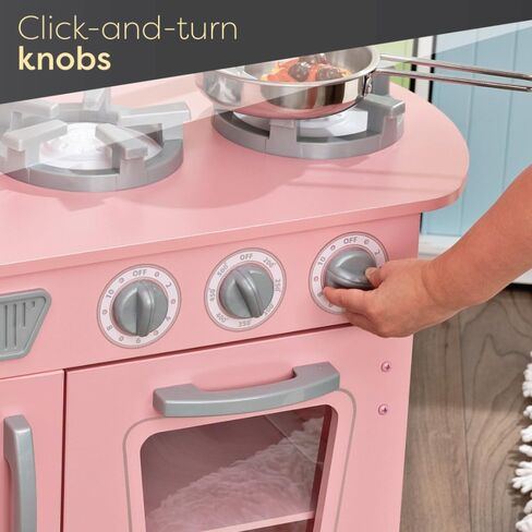 KidKraft Vintage Wooden Play Kitchen with Pretend Ice Maker and Play Phone, Blue in Kuwait