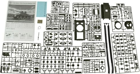 مجموعة دبابة من البلاستيك M4A3 (76) W Sherman Medium Tank 1:35 طراز 210V in Kuwait