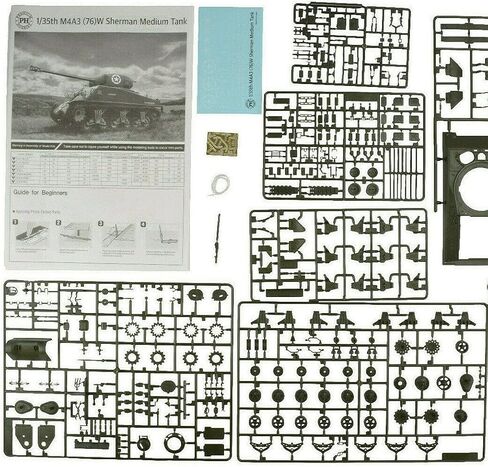 مجموعة دبابة من البلاستيك M4A3 (76) W Sherman Medium Tank 1:35 طراز 210V in Kuwait