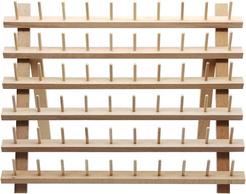SAND MINE Wooden Thread Rack Sewing and Embroidery Thread Holder, 60 Spools in Kuwait