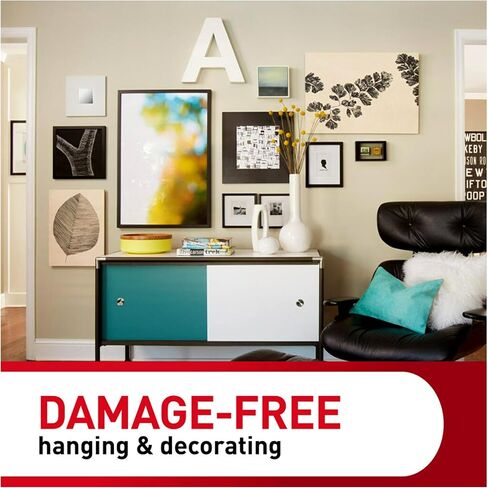 Command Sawtooth Picture Hangers, Damage Free Hanging Frame Hangers, No Tools Wall Hooks for Hanging Sawtooth Frames in Living Spaces, 4 White Picture Frame Hangers and 8 Command Strips in Kuwait