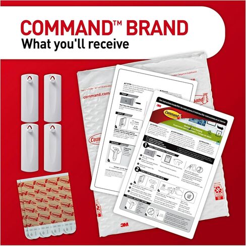 Command Sawtooth Picture Hangers, Damage Free Hanging Frame Hangers, No Tools Wall Hooks for Hanging Sawtooth Frames in Living Spaces, 4 White Picture Frame Hangers and 8 Command Strips in Kuwait