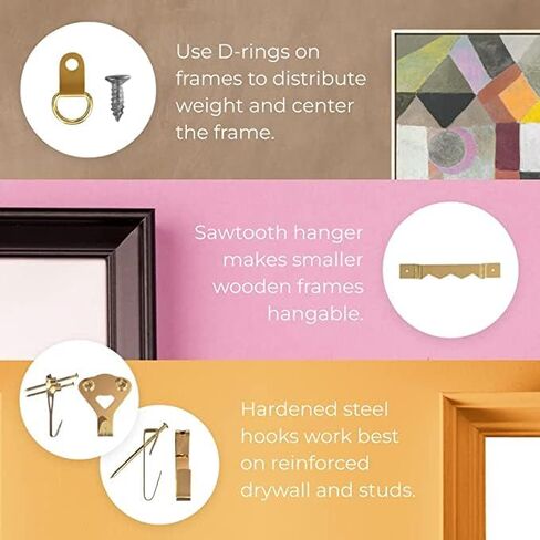 بيكيلي مجموعة تعليق الصور مكونة من 225 قطعة تتضمن سلك مسامير، خطاف سن منشار للتثبيت على الحائط، سلك صلب شديد التحمل لمستوى التدرج الصغير للاستخدام في المنزل والمكتب in Kuwait
