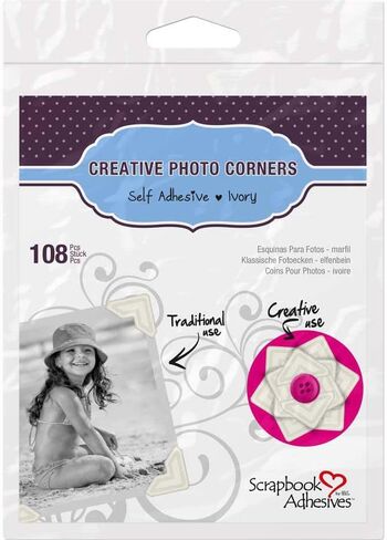 3L Scrapbook Adhesives Self-Adhesive Creative Paper Photo Corners, Gold, 108-Pack in Saudi Arabia
