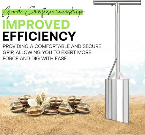 SturdyShape Clam Gun HD Stainless Steel - The Clam Gun for Clamming is 36in - Our Clam Guns with Vent Tools are a Must-Have Clamming Equipment - 5in Clam Tube Diameter in Kuwait