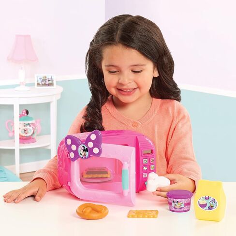 Disney Junior Minnie Mouse Marvelous Microwave Set and Accessories, 8-pieces, Pretend Play, Kids Toys for Ages 3 Up by Just Play in Saudi Arabia