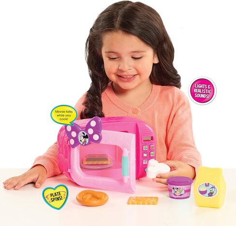 Disney Junior Minnie Mouse Marvelous Microwave Set and Accessories, 8-pieces, Pretend Play, Kids Toys for Ages 3 Up by Just Play in Saudi Arabia