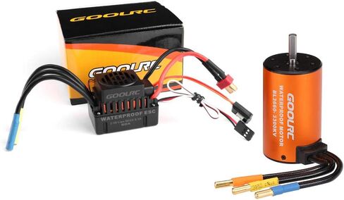 GoolRC Brushless Motor Upgrade Waterproof 3660 3300KV Brushless Motor with 60A ESC Combo Set for 1/10 RC Car Truck in Saudi Arabia