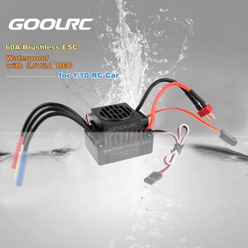 GoolRC Brushless Motor Upgrade Waterproof 3660 3300KV Brushless Motor with 60A ESC Combo Set for 1/10 RC Car Truck in Saudi Arabia