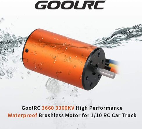 GoolRC Brushless Motor Upgrade Waterproof 3660 3300KV Brushless Motor with 60A ESC Combo Set for 1/10 RC Car Truck in Saudi Arabia