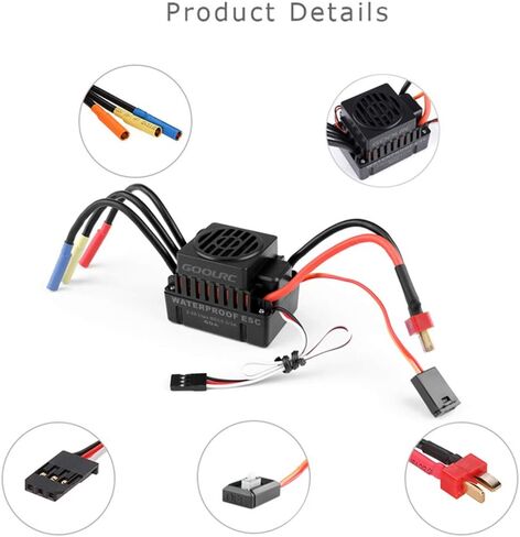 GoolRC Brushless Motor Upgrade Waterproof 3660 3300KV Brushless Motor with 60A ESC Combo Set for 1/10 RC Car Truck in Saudi Arabia