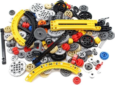 مجموعة تروس KonHaovF مكونة من 198 قطعة للأجزاء التقنية المتوافقة مع أجزاء Lego Technic، ومجموعة متنوعة من التروس DIY، ورف تروس تكنيك ودودة لمجموعة مكعبات البناء التقنية in Kuwait
