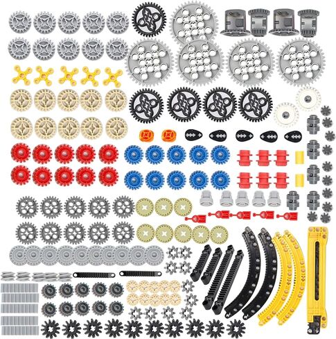 مجموعة تروس KonHaovF مكونة من 198 قطعة للأجزاء التقنية المتوافقة مع أجزاء Lego Technic، ومجموعة متنوعة من التروس DIY، ورف تروس تكنيك ودودة لمجموعة مكعبات البناء التقنية in Kuwait