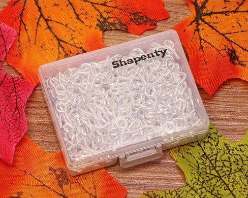 Shapenty 300PCS Mini Metal Hoop Peg Screw Eye Pin Hook for Arts & Crafts Projects, Cork Top Bottles, DIY Jewelry Making Findings, Charm Bead, 10 x 4.5mm in Saudi Arabia