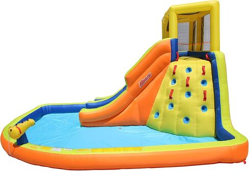 BANZAI Double Drench Water Park, Length: 15 ft, Width: 11 ft 5 in, Height: 8 ft 4 in, Inflatable Outdoor Backyard Water Slide Splash Toy in Saudi Arabia