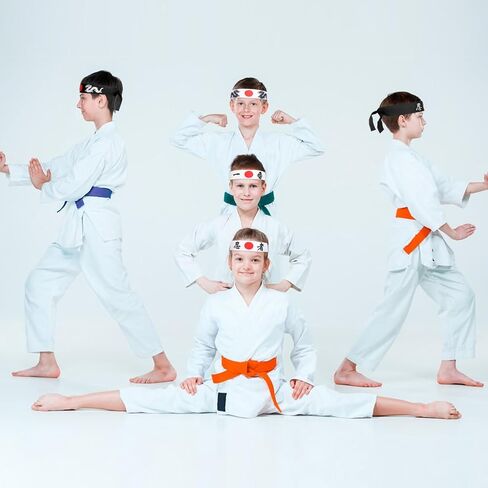 JJoiAS 12 قطعة عصابة رأس الساموراي اليابانية للرجال سوشي شيف باندانا النينجا المحارب الكاراتيه عصابة رأس للرياضة زي أغطية الرأس لوازم المطبخ in Kuwait