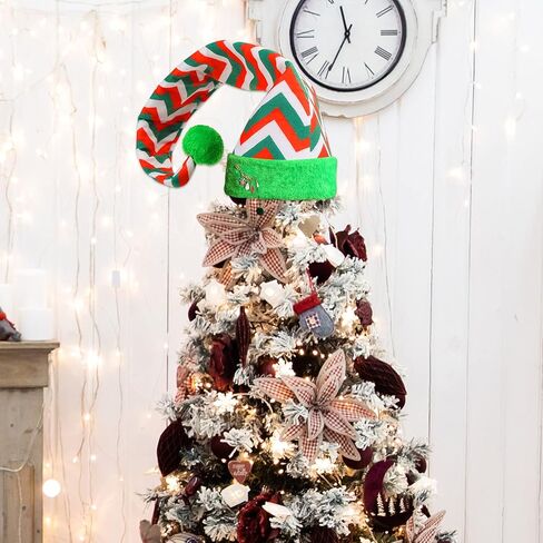 قبعة قزم عيد الميلاد MCPINKY ، قبعة طويلة مخططة من اللباد وقبعة من القطيفة مع دبوس زينة لرجل الثلج للأطفال النساء البالغين عطلة حزب مخصص عيد الميلاد اللباس in Kuwait