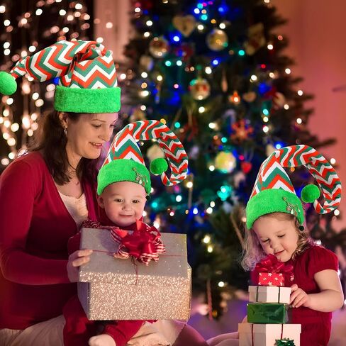 قبعة قزم عيد الميلاد MCPINKY ، قبعة طويلة مخططة من اللباد وقبعة من القطيفة مع دبوس زينة لرجل الثلج للأطفال النساء البالغين عطلة حزب مخصص عيد الميلاد اللباس in Kuwait