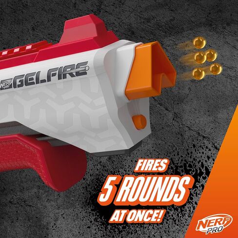 مسدس NERF Pro Gelfire Raid، أطلق 5 جولات في وقت واحد، 10,000 جولة هلامية، 800 قادوس دائري، نظارات، ألعاب للمراهقين من سن 14 عامًا فما فوق in Saudi Arabia