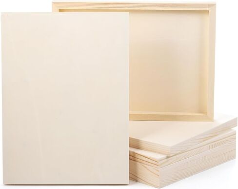 Frcctre 6 حزمه 9 × 12 بوصه لوحات قماش خشبيه ، لوحات قماش خشبيه غير مكتمله لوحات لوحه اللوحة الخشبية للصب والفن والحرف اليدوية والحرق in Saudi Arabia