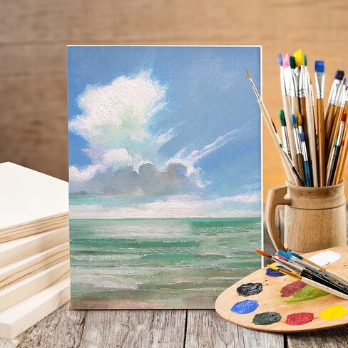 Frcctre 6 حزمه 9 × 12 بوصه لوحات قماش خشبيه ، لوحات قماش خشبيه غير مكتمله لوحات لوحه اللوحة الخشبية للصب والفن والحرف اليدوية والحرق in Saudi Arabia