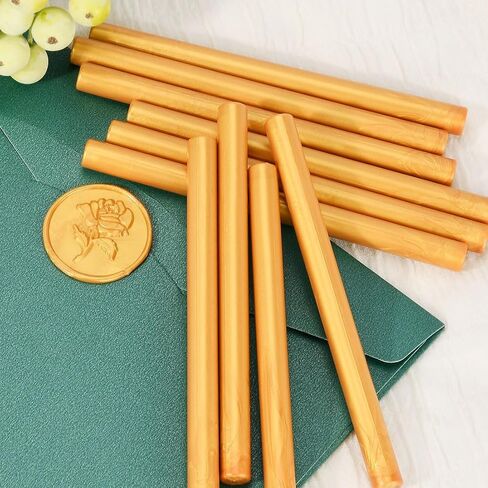 20PCS Standard Glue Gun Sealing Wax, Sealing Wax Sticks - Ideal for Wedding Invitations, Letters, Envelopes, Cards and Crafts, Work with Standard Glue Guns(Antique Bronze) in Kuwait