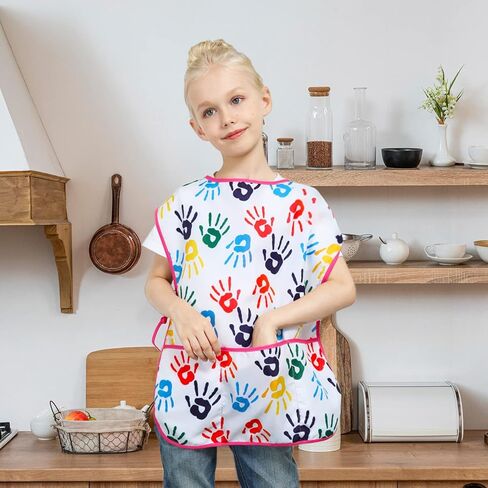 Kids Art Smock Girls Boys Artist Painting Apron with Pockets Sleeveless Smocks for Child 2-7 Years in Kuwait