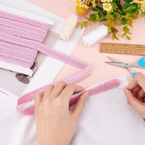FINGERINSPIRE 11 ياردة 5/8 بوصة زخرفة جديلة سوداء من البوليستر المنسوج زخرفة حريش زخرفة الأعرج زخرفة أساسية لأزياء الحرف اليدوية DIY ستارة الخياطة غطاء إكسسوارات ديكور المنزل in Kuwait