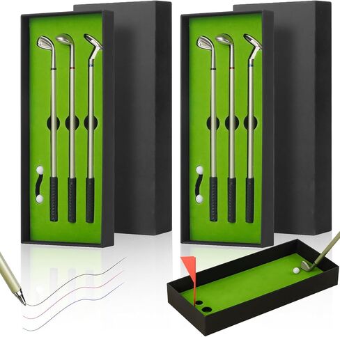 مجموعة أقلام جولف صغيرة من جرين هافن، هدية لسطح المكتب الصغير للجولف، قلم نادي كرة الجولف، هدايا عيد الميلاد الفريدة من نوعها، هدية عيد ميلاد مضحكة للرجال والنساء والبالغين ولاعبي الجولف والأب وزميل العمل والصديق in Kuwait