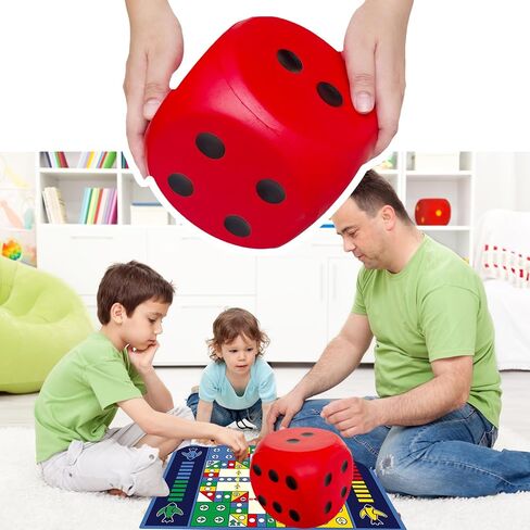 Giant 5.9 Inches Kawaii Foam Dice: A Fun-Filled, Educational Toy for Game Nights and Learning Sessions (Lucky Yellow) in Kuwait