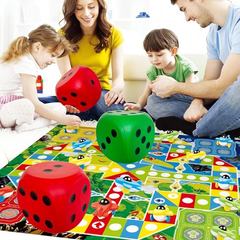 Giant 5.9 Inches Kawaii Foam Dice: A Fun-Filled, Educational Toy for Game Nights and Learning Sessions (Lucky Yellow) in Kuwait