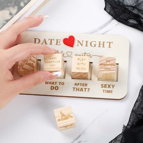 تاريخ الليل النرد بعد الطبعة المظلمة، النرد الخشبي للأزواج، هدايا زفاف مضحكة، نرد القرار، له ولها، هدايا عيد ميلاد عيد الحب لصديقها المتزوج in Kuwait
