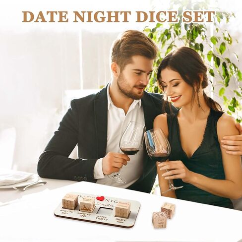 تاريخ الليل النرد بعد الطبعة المظلمة، النرد الخشبي للأزواج، هدايا زفاف مضحكة، نرد القرار، له ولها، هدايا عيد ميلاد عيد الحب لصديقها المتزوج in Kuwait