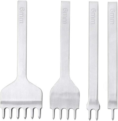 Leather Craft Tool Hole Punches 1+2+4+6 Prong Lacing Stitching Punch, Craft Kits (4mm) in Kuwait