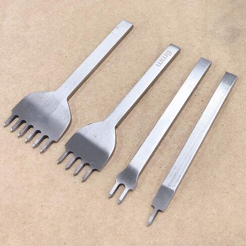 Leather Craft Tool Hole Punches 1+2+4+6 Prong Lacing Stitching Punch, Craft Kits (4mm) in Kuwait