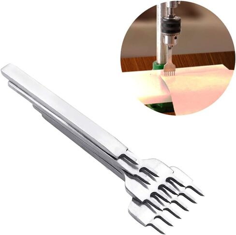 Leather Craft Tool Hole Punches 1+2+4+6 Prong Lacing Stitching Punch, Craft Kits (4mm) in Kuwait