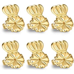 Original Magic Earring Backs for Droopy Ears | Earring Lifters for Heavy Earring | Earing Lifter Backs BAX | Earlobe Secure Clear Miracle (2 Silver 1 Gold)