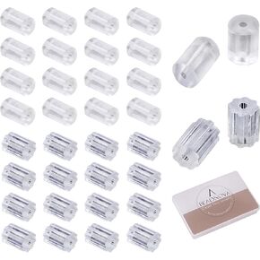 BEADNOVA Earring Backs for Studs Rubber Plastic Silicone Earring Backings Clear Secure Pierced Ear Studs Backs Stopper Safety Hypoallergenic Ear Post Backing for Hook Earstuds (200 pcs) in Kuwait