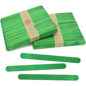 50 Sticks, Black Popsicle Sticks for Halloween, Penguin, Spider, Kids Crafts, 4.5 Inch Wood Craft Sticks by CraftySticks